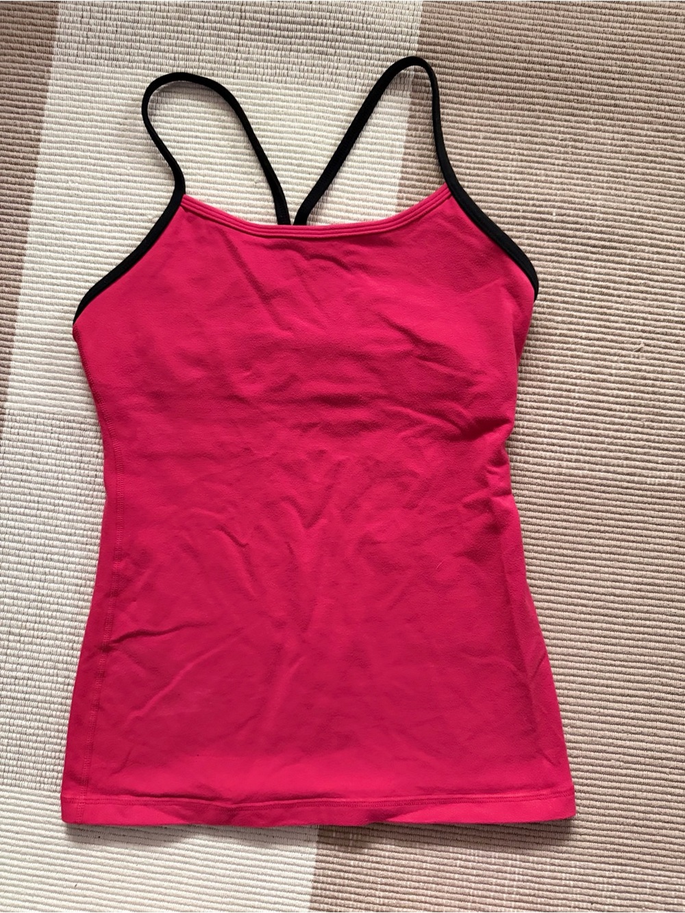 Lululemon Hot Pink Tank with Black Straps